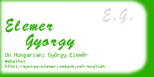 elemer gyorgy business card